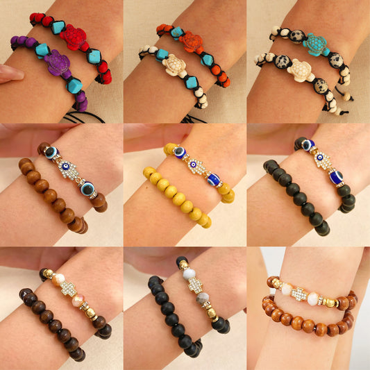Woven Bohemian Ethnic Style Turquoise Adjustable Bracelet