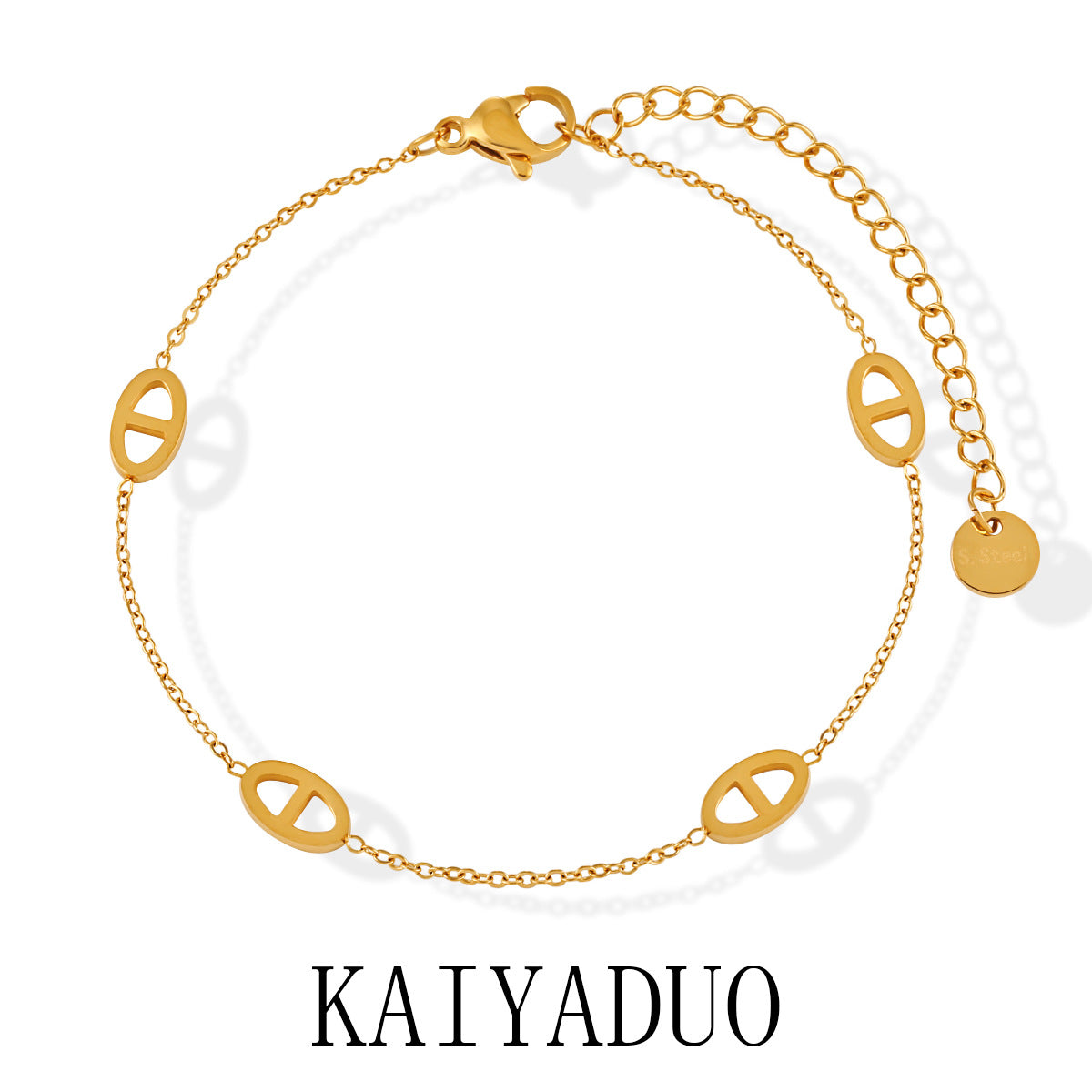 Women's Simple Pig Nose Fashion Personality Gold-plated Titanium Steel Bracelet