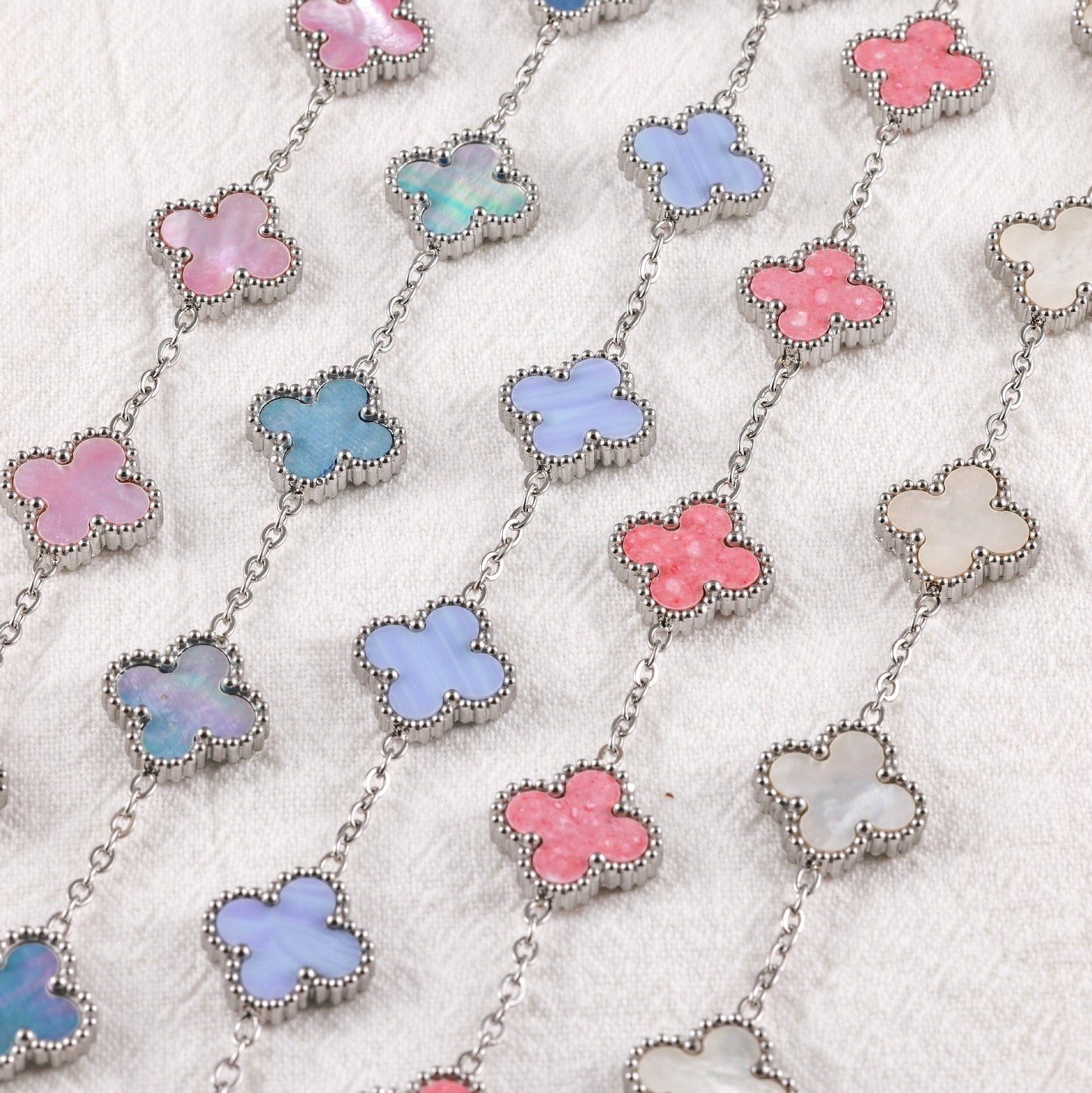 Popular High-quality Titanium Steel Clover Real Fritillary Bracelet