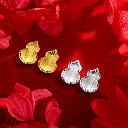 Crushed Ice Gourd Ear Female Design Rings