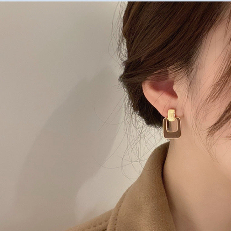 Women's Green Ear Simple Exquisite Refined Grace Petite Trendy Stud Earrings