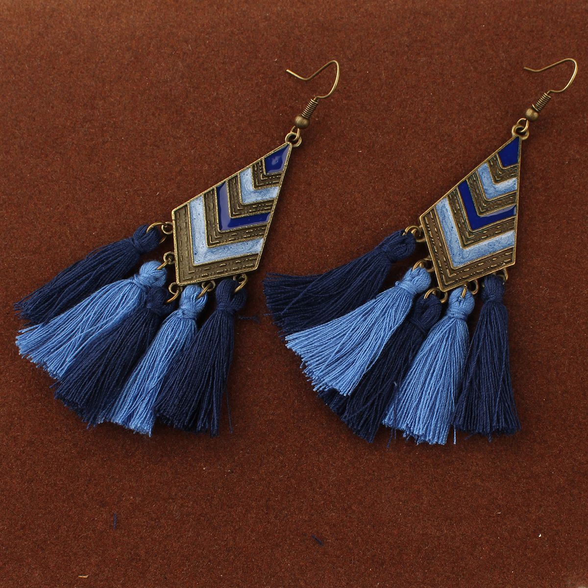 Ethnic Style Long Fringe Exotic Holiday Trip Earrings