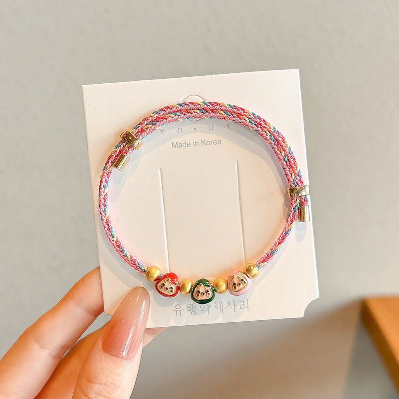 Small Gift Tassel Adjustable Red Rope Dragon Boat Festival Bracelet