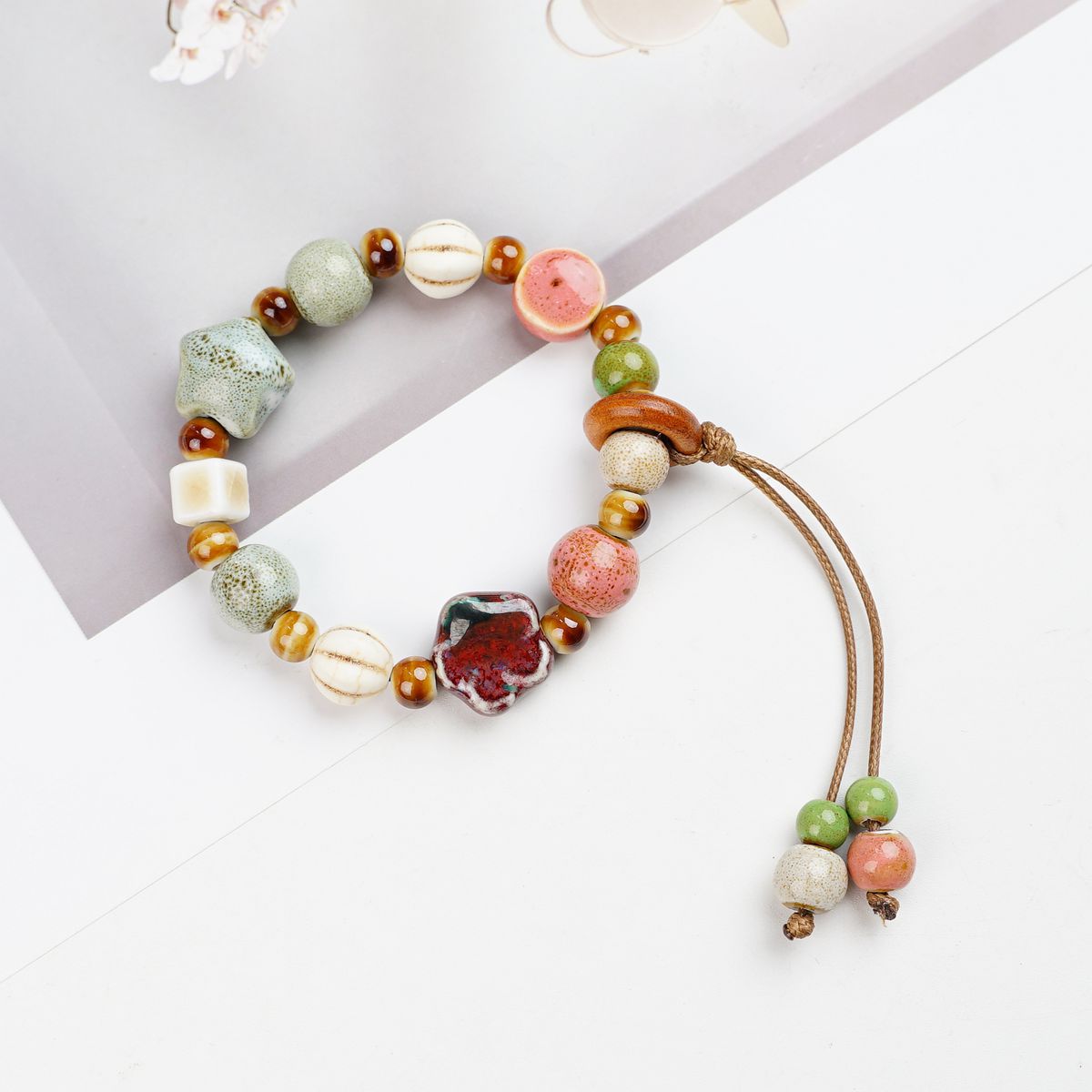 Women's Ceramic Ethnic Style High Sense Art Bracelet