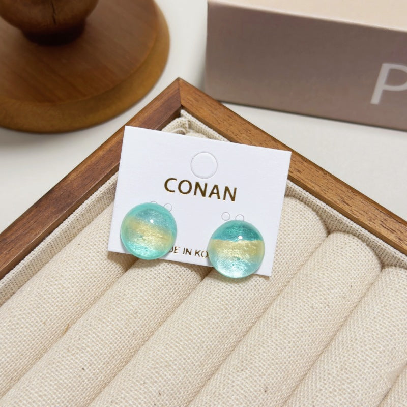 Women's Retro Blooming Acrylic Curved For Simple Stud Earrings