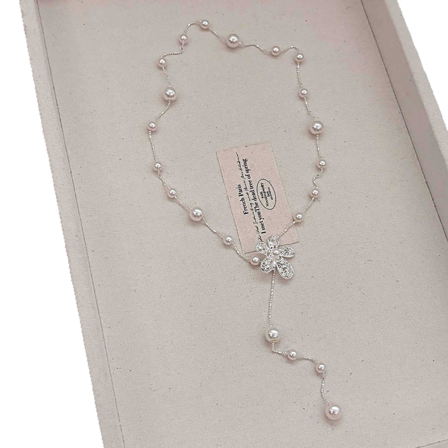 Pearl Tassel Niche Design Style Clavicle Chain Sweet High Necklaces