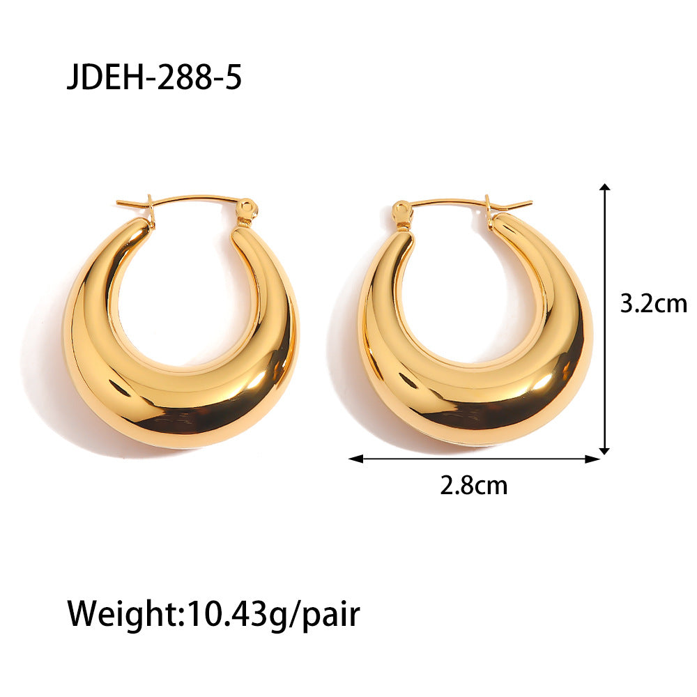 Women's Fashion Beautiful Circle Hollow High-grade Simple Earrings