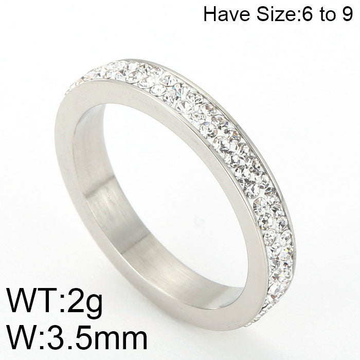 Women's Ornament Titanium Steel Hollow Roman Numerals Rings