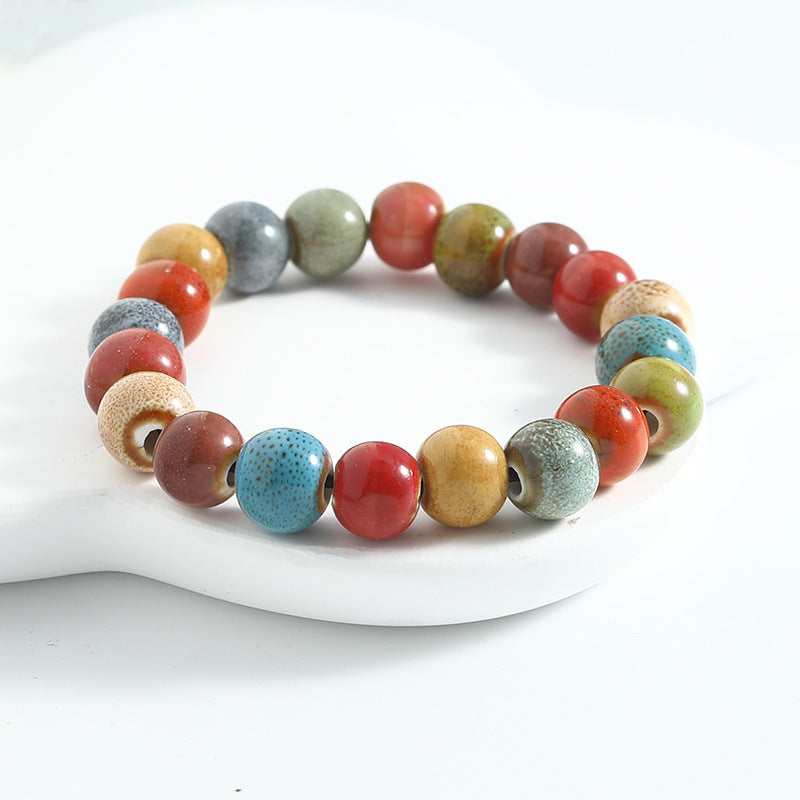 Ethnic Style Ceramic Beaded Artistic Ancient Bracelet