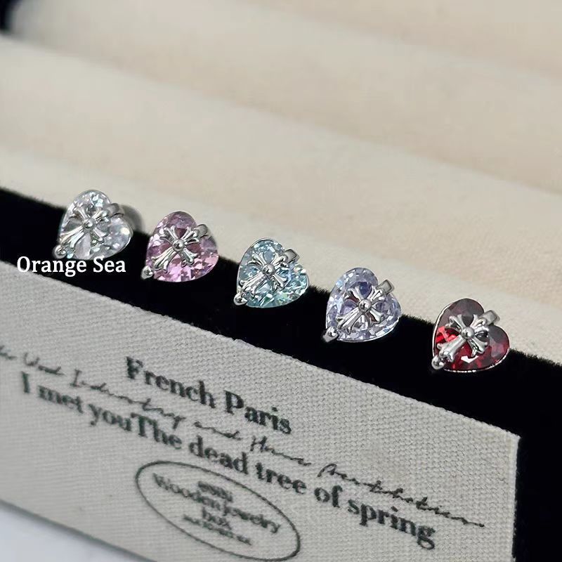Love Cross Ear Bone Niche Personality Design Sweet Cool Simple Earrings