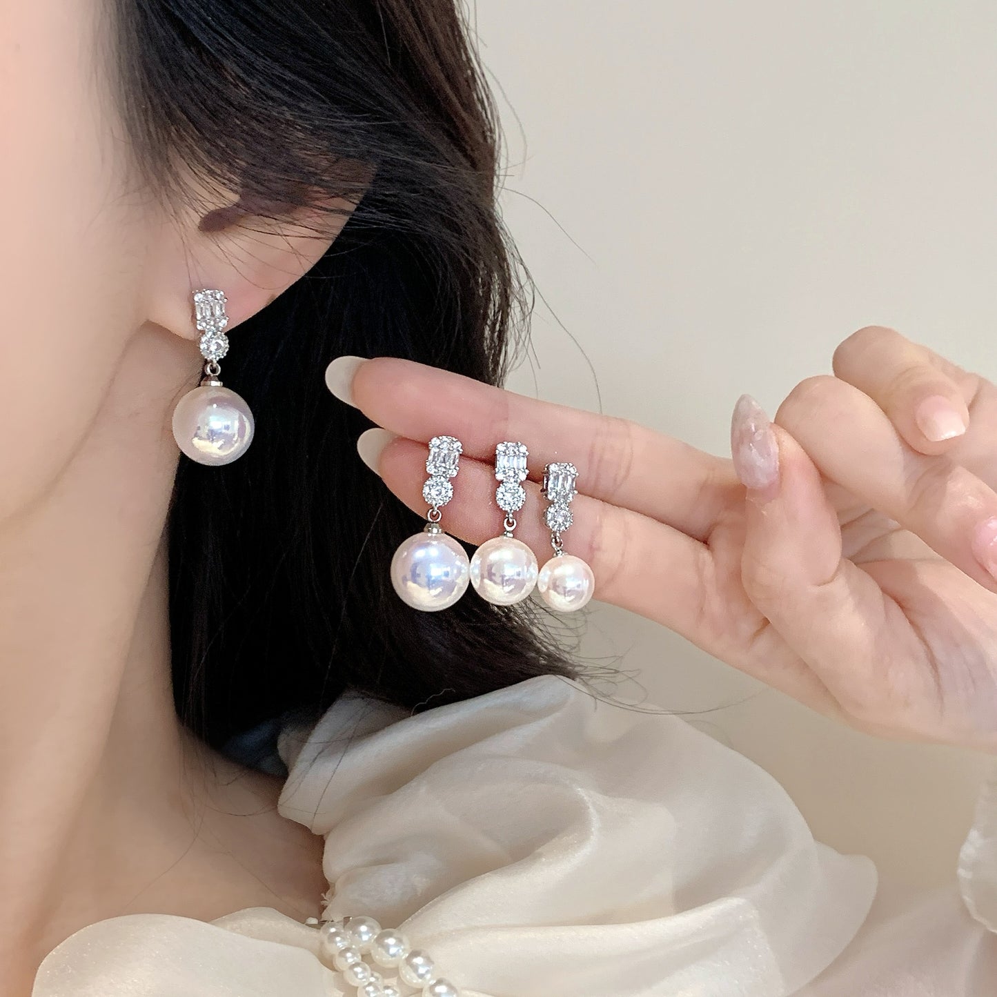 Women's Diana Colorful Pearl High-grade Light Luxury Minority Stud Earrings