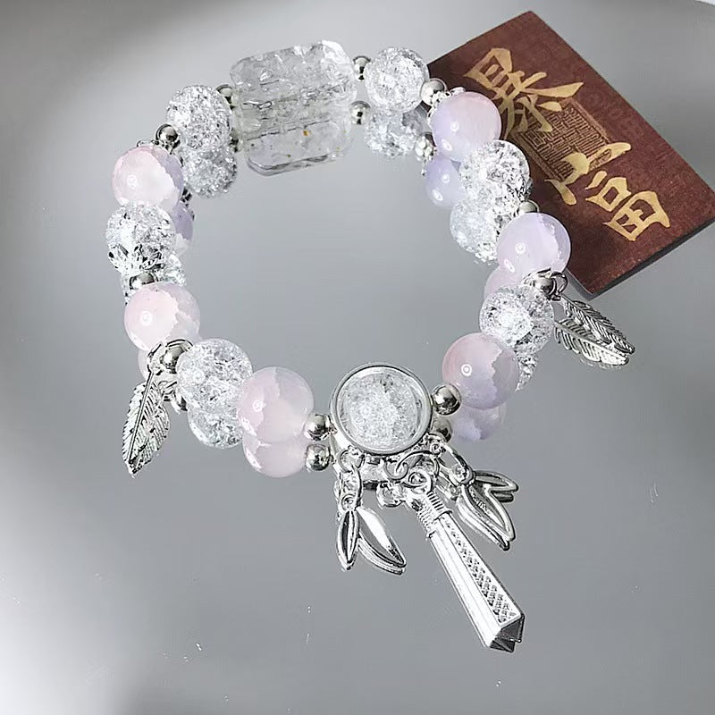 Sugar Crystal Glass Beaded Design Couple Bracelet