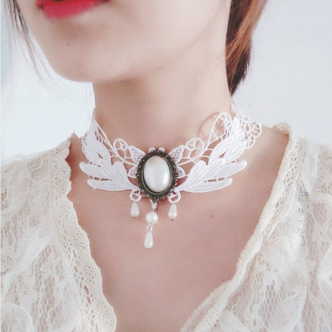 Elegant Fashion Gothic Vintage Lace Hollow Necklace