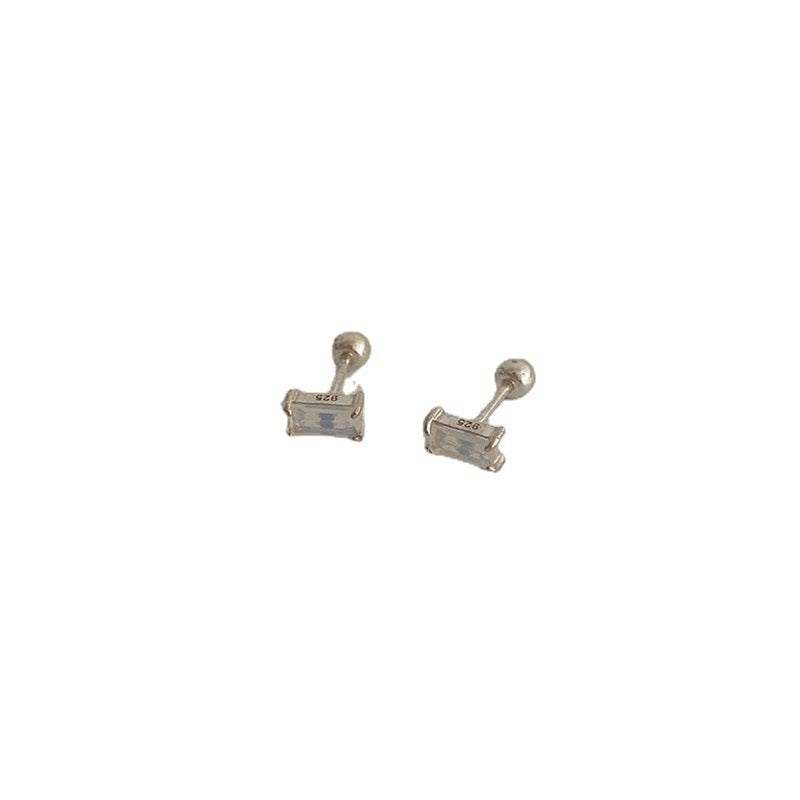 Women's Sier Screw Tightening Buckle Ear Bone Earrings