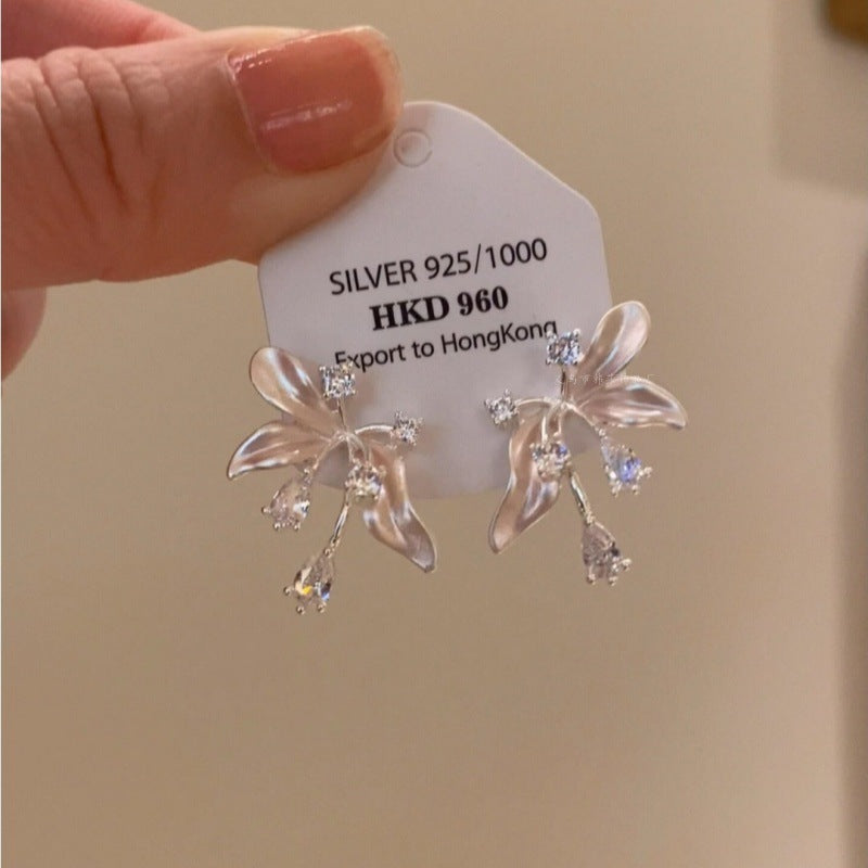 Super Fairy Flash Light Luxury High-grade Earrings