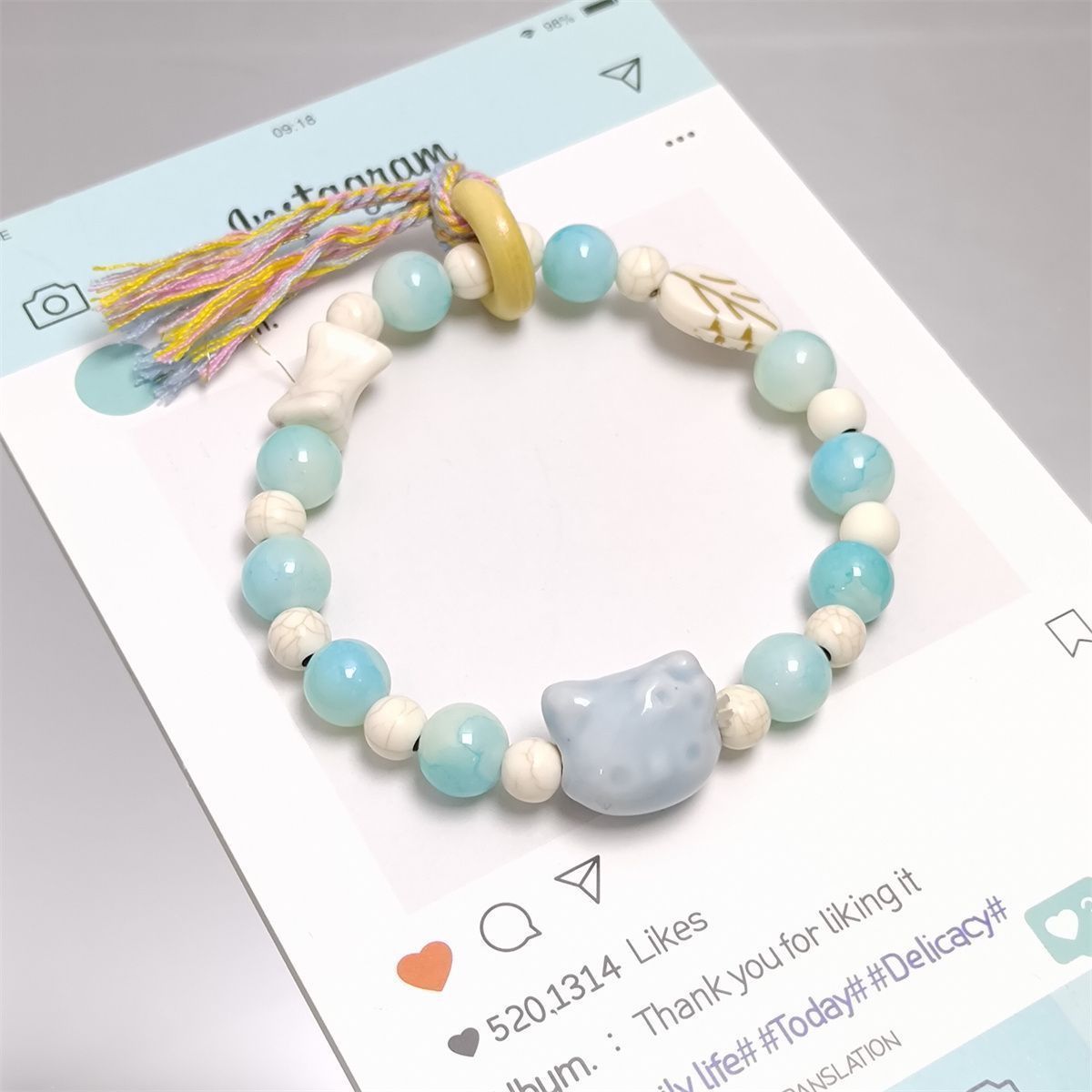 Cute Sweet Cat Ceramic Female Exquisite Bracelets