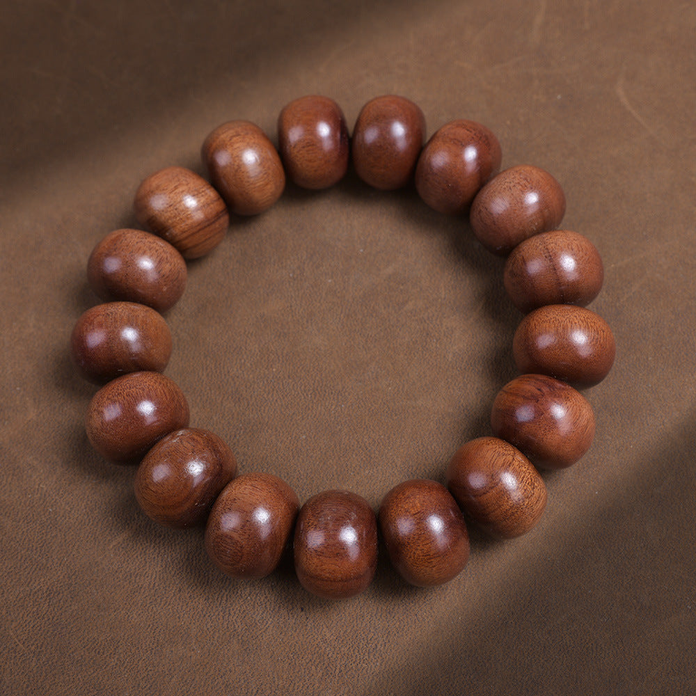 Men's Abacus Beads Night Moonstone Jade Sandalwood Bracelet