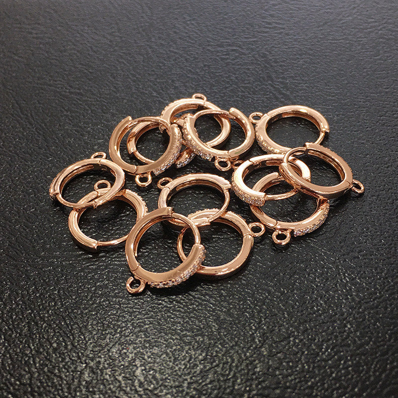 Retention Gilded Clip Micro Inlaid Zircon Material Simple Ear Buckle