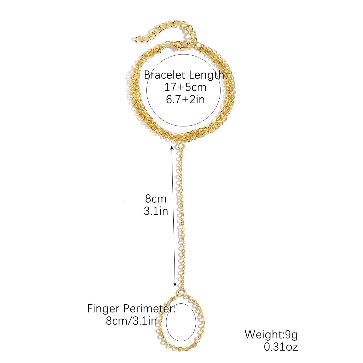 Chain Finger Simple Elegant High-grade Pearl Rhinestone Bracelets