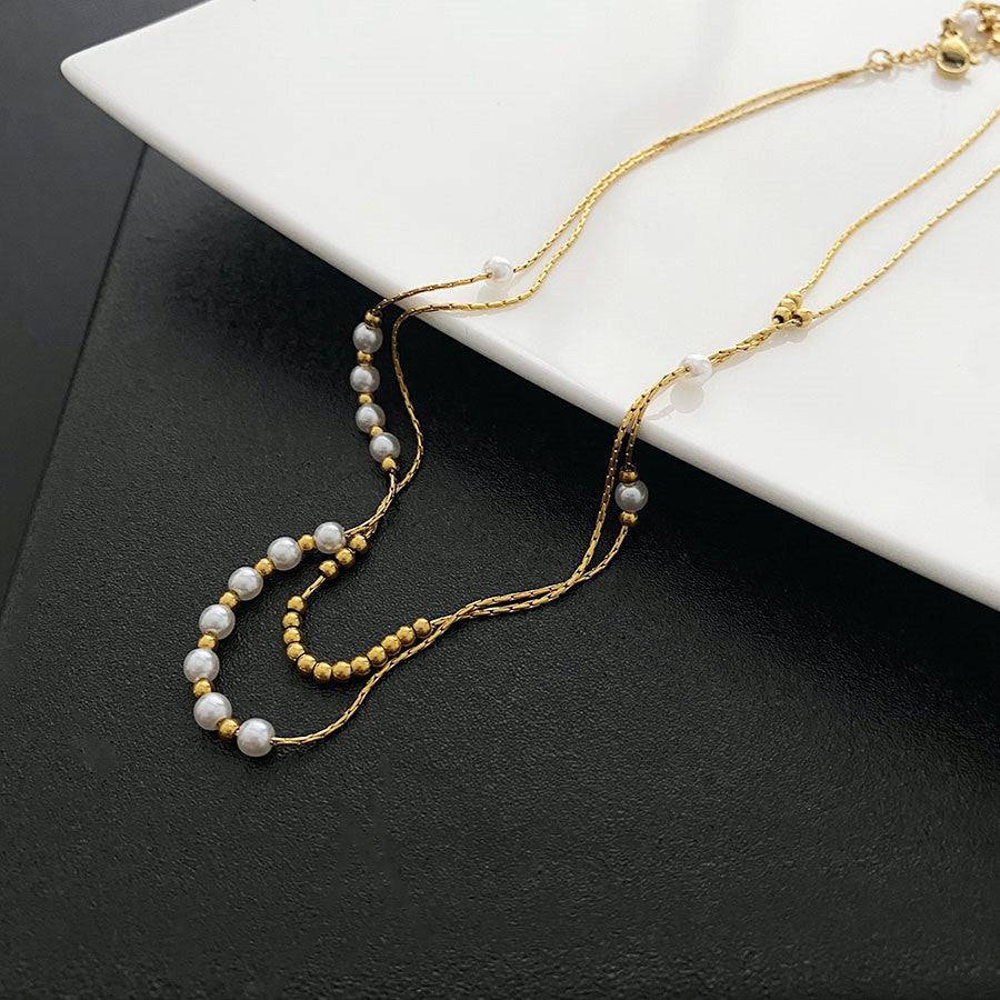 Women's Layer Twin Light Luxury Clavicle Chain Necklaces