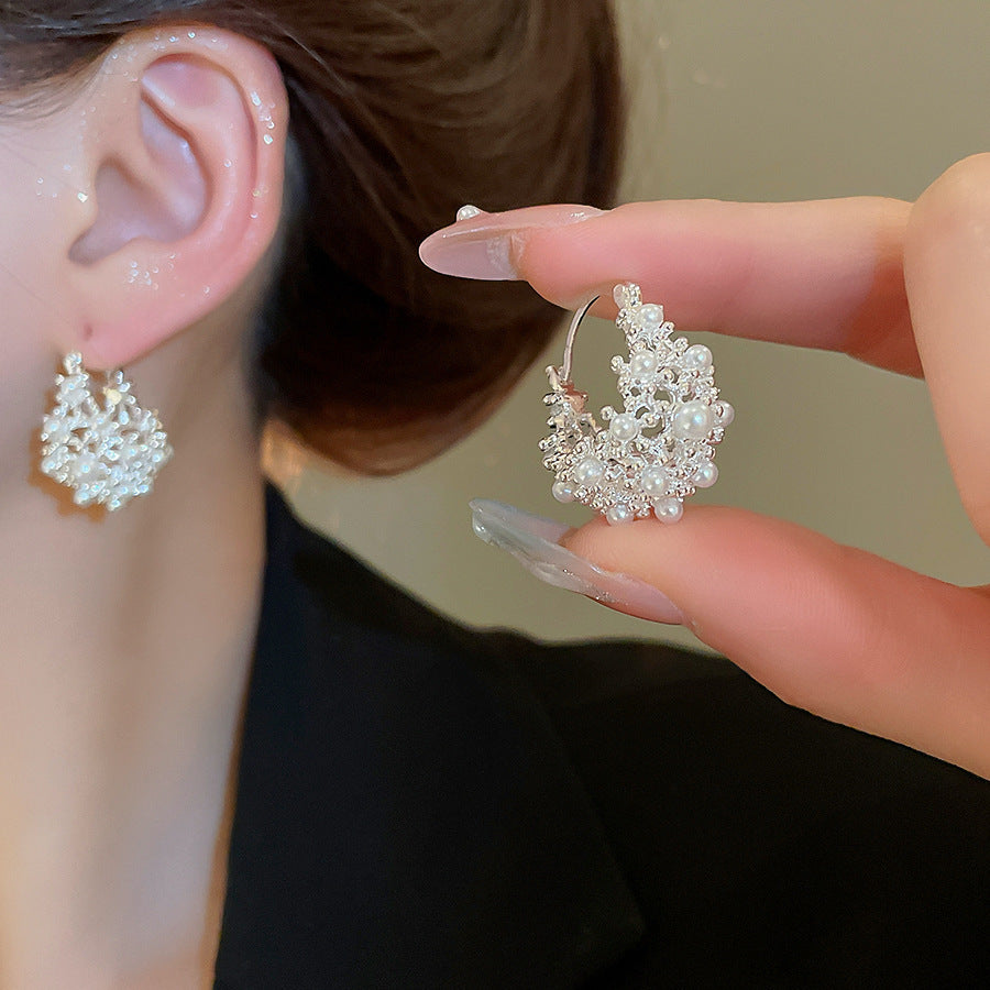 Women's Needle Zircon Bow Water Drop Tassel Simple Fashion Stud Earrings
