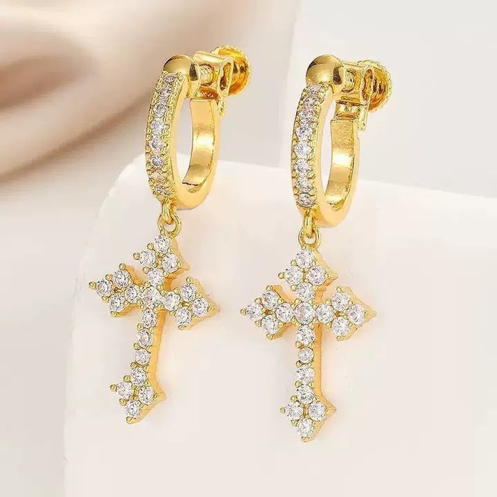 Women's Needle High-grade Super Flash Zircon Light Luxury Refined Grace Earrings