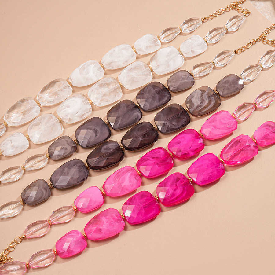 Women's Irregular Beaded Personalized Minority Seaside Vacation Necklaces