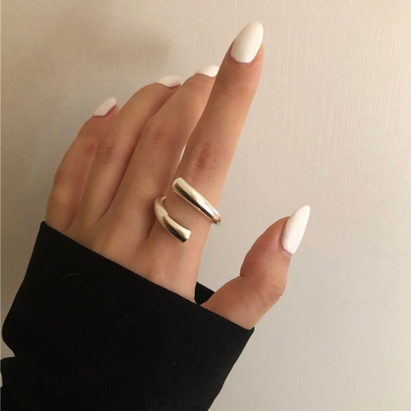 Open Female Retro Exaggerated Style Personalized Hip Rings