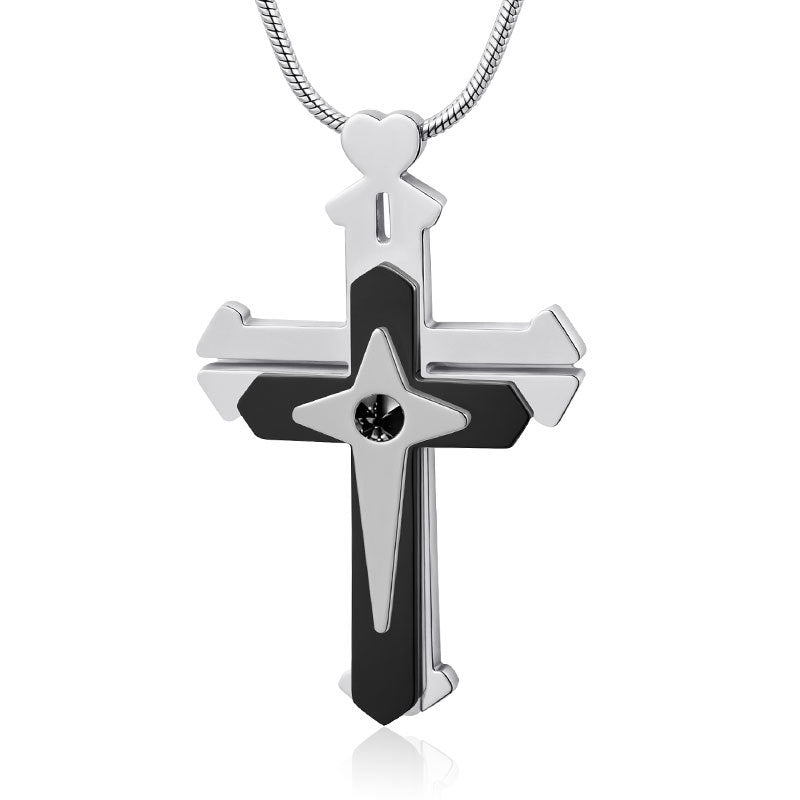 Personalized Titanium Steel Decompression Cross Split Pendants