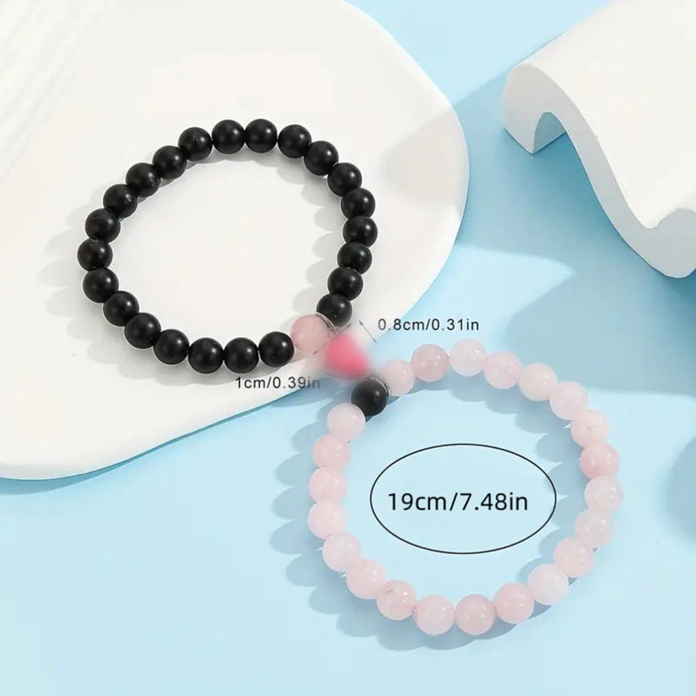 Love Magnet Suction Couple Personalized Niche Design Bracelet