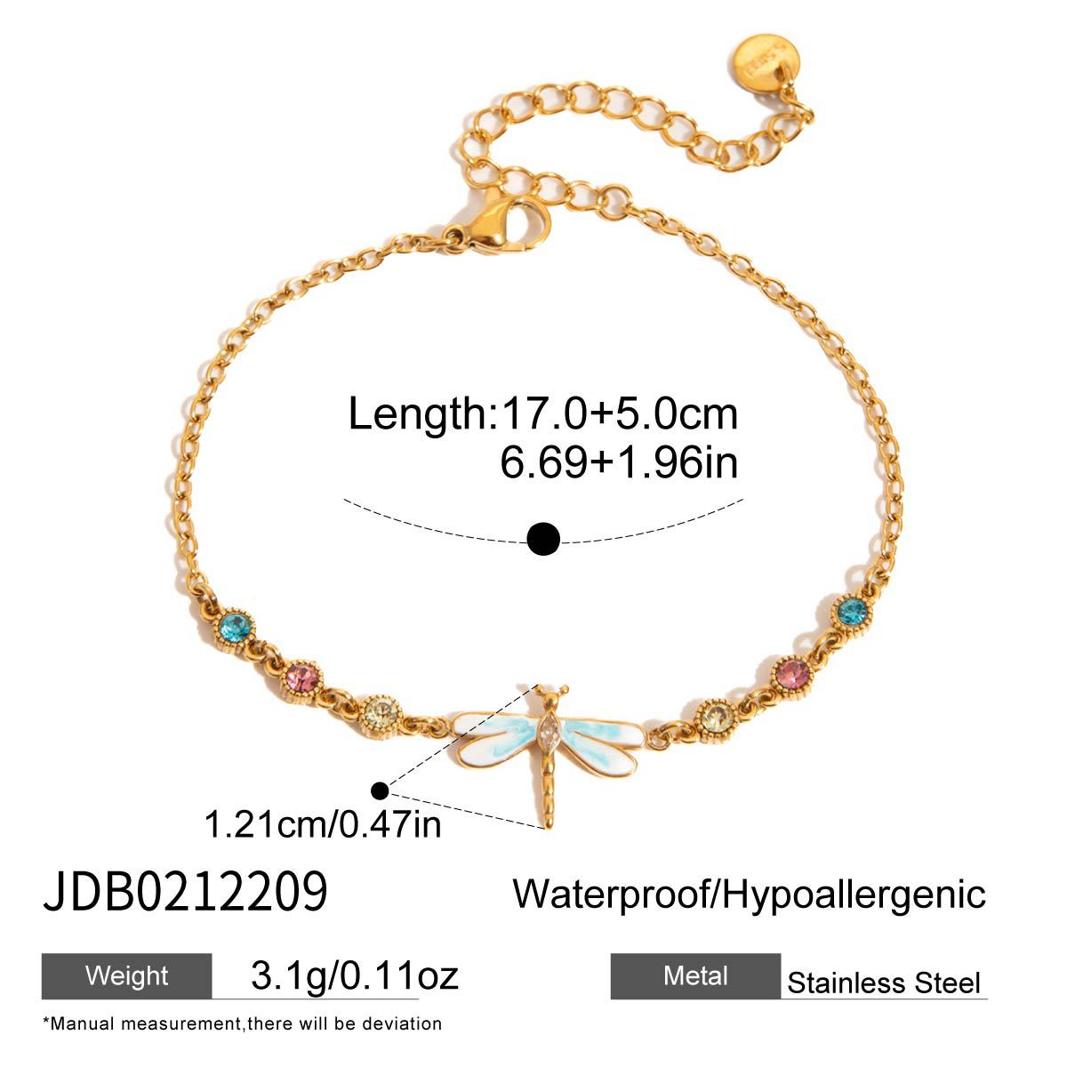 Style Niche With Zircon Flower Stainless Bracelet