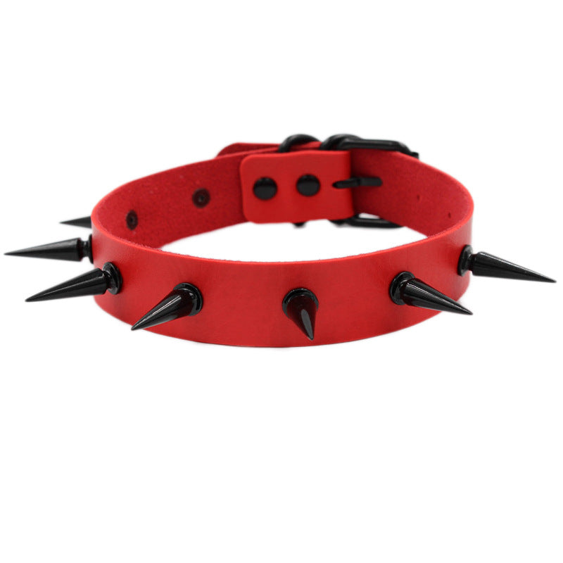 Exaggerated Spike Black Nail Collar Nightclub Punk Rivet Clavicle Necklaces