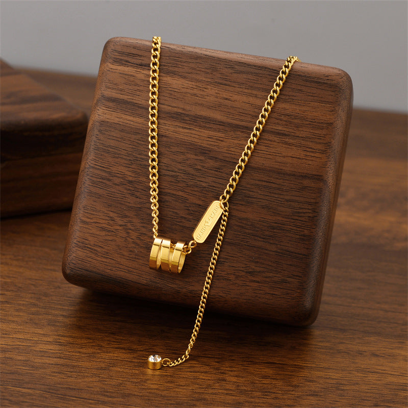Titanium Steel Female Niche Simple Temperament Clavicle Pendants
