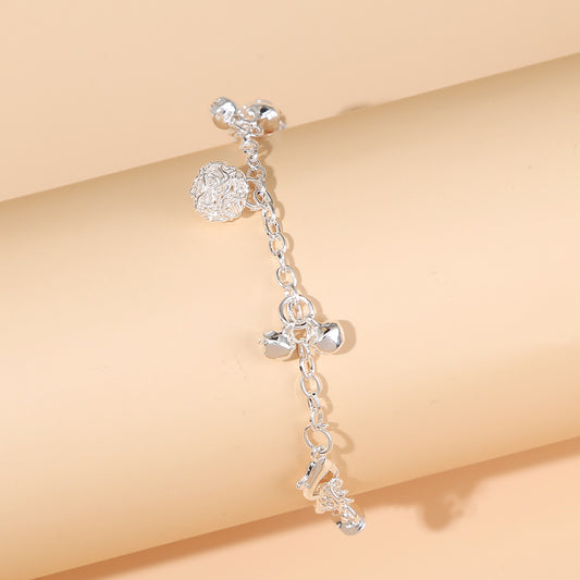 Women's Scenic Spot Imitation Sier Hollow Ball Bell Bracelet