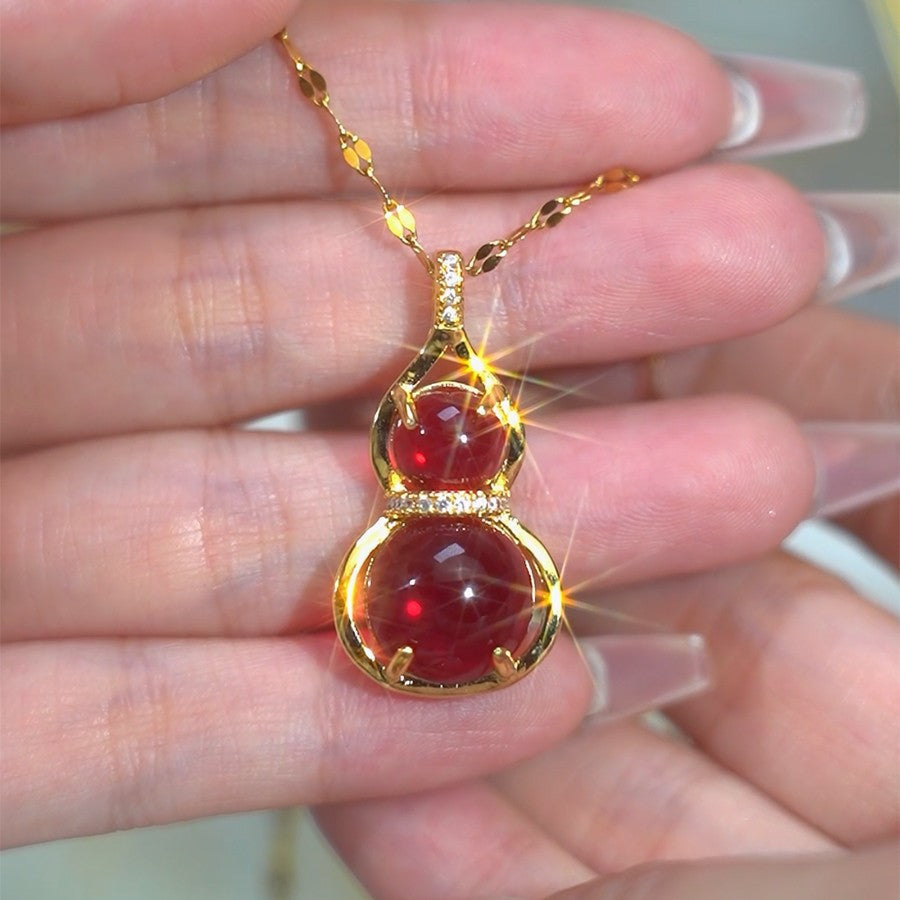 Gourd High-grade Light Luxury Gem Female Clavicle Chain Fashion Design Necklaces