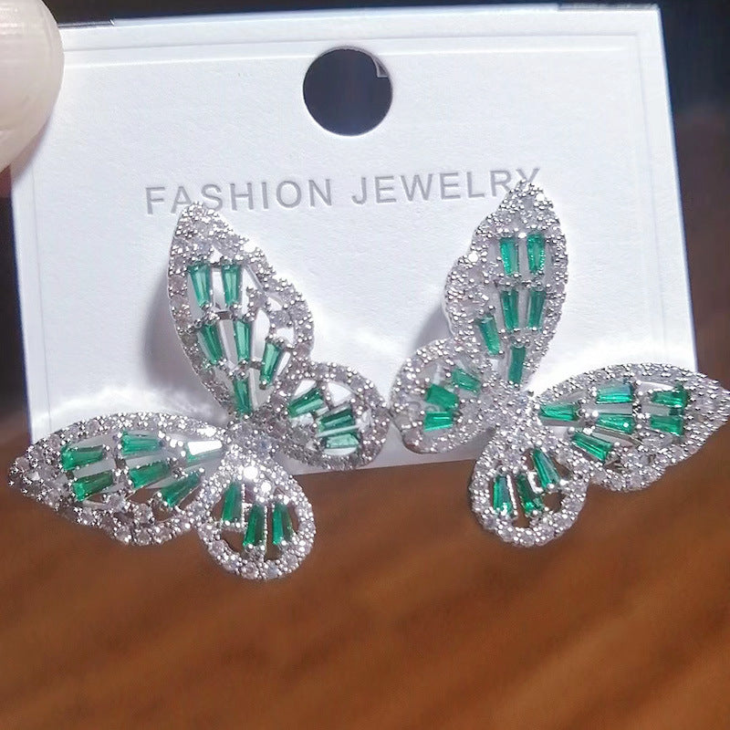 Fashion Zircon Elegant Butterfly Trendy Frosty Rings