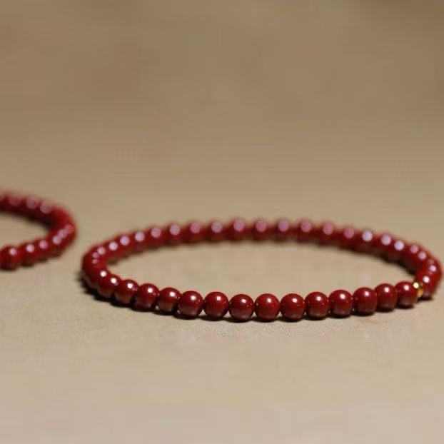 Women's Ore Cinnabar Purple Gold Sand Red Single Circle Three Bracelet