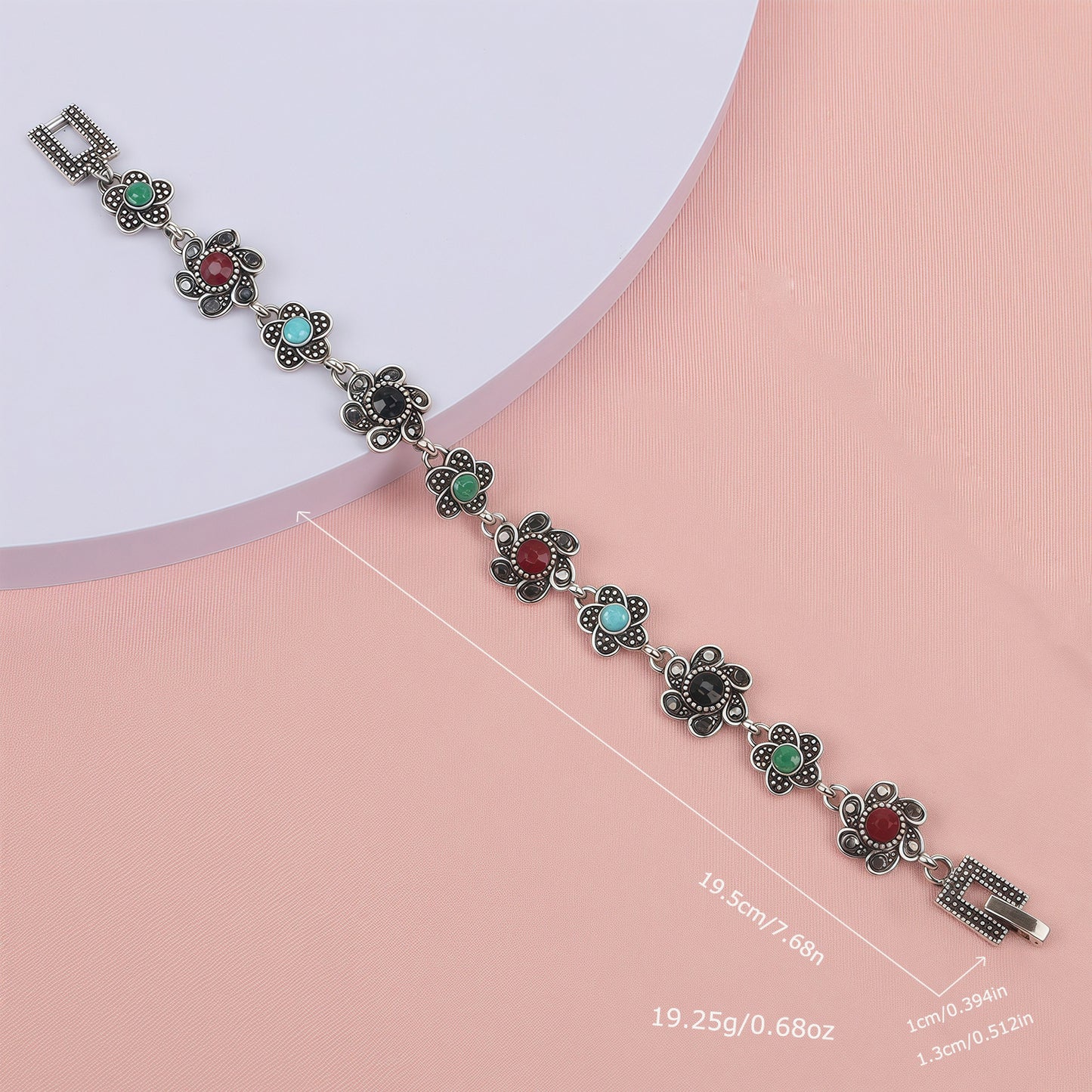 Women's Personality Retro Ethnic Style Inlaid Turquoise Bracelet