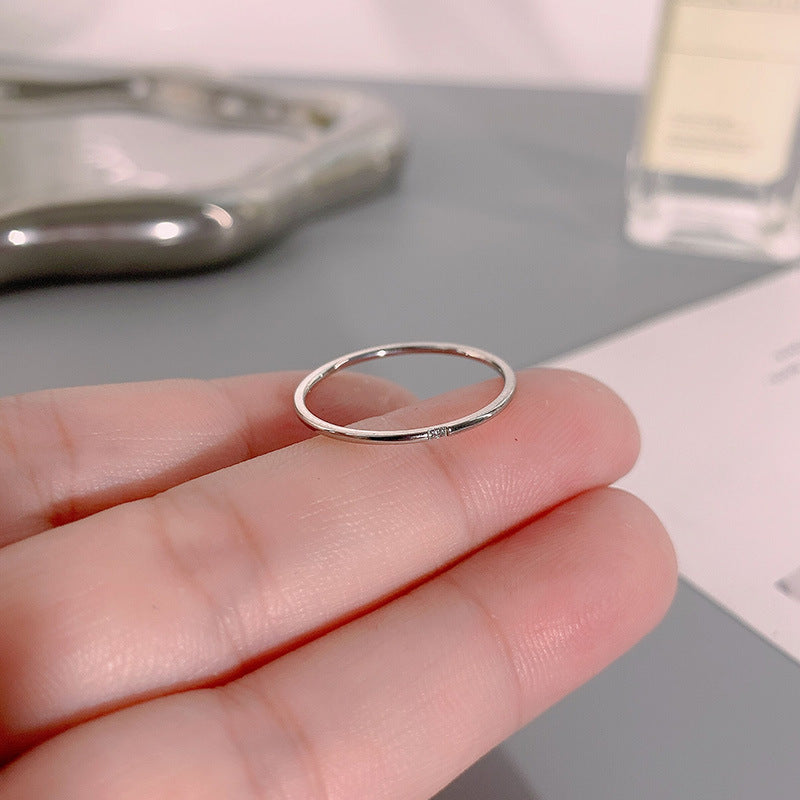 Steel Female Design High-grade Simple Temperament Rings