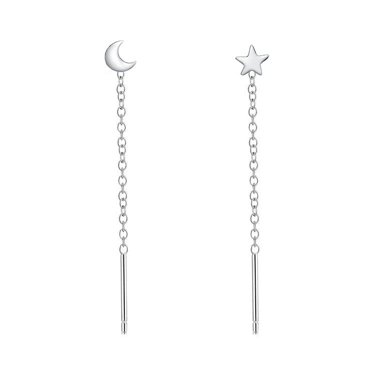 Women's Simple Fresh Korean Style Chain Mid-length Ear Line