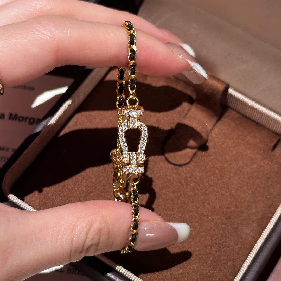 Vachette Clasp Red Rope Female Refined Simple Life Bracelets