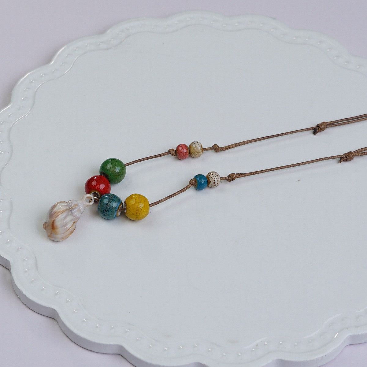 Style Personalized Trendy Ceramic Geometric Colorful Fish Long High-grade Necklace