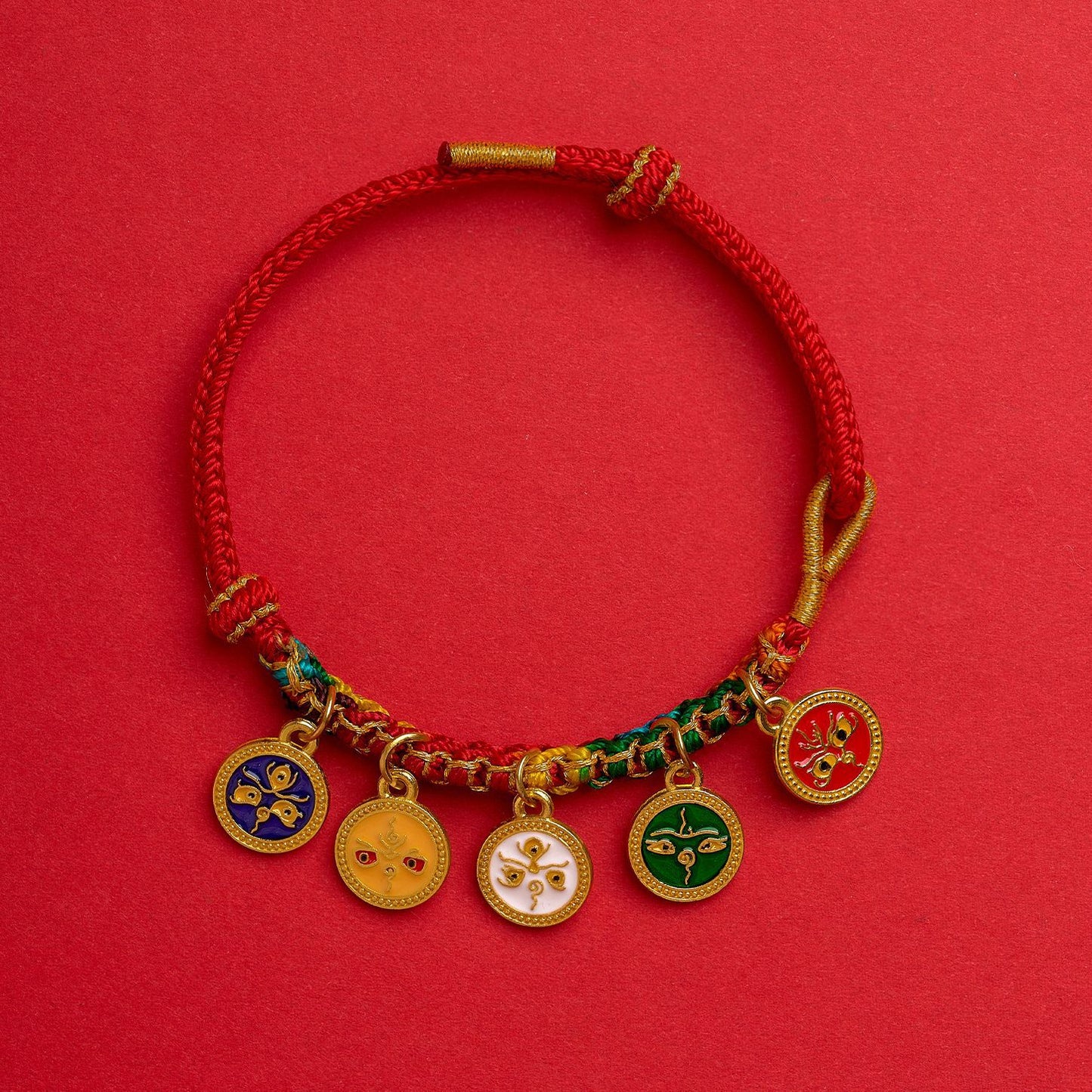 Gods Of Wealth Hand-woven Peach Blossom Knot Carrying Strap Original Bracelets