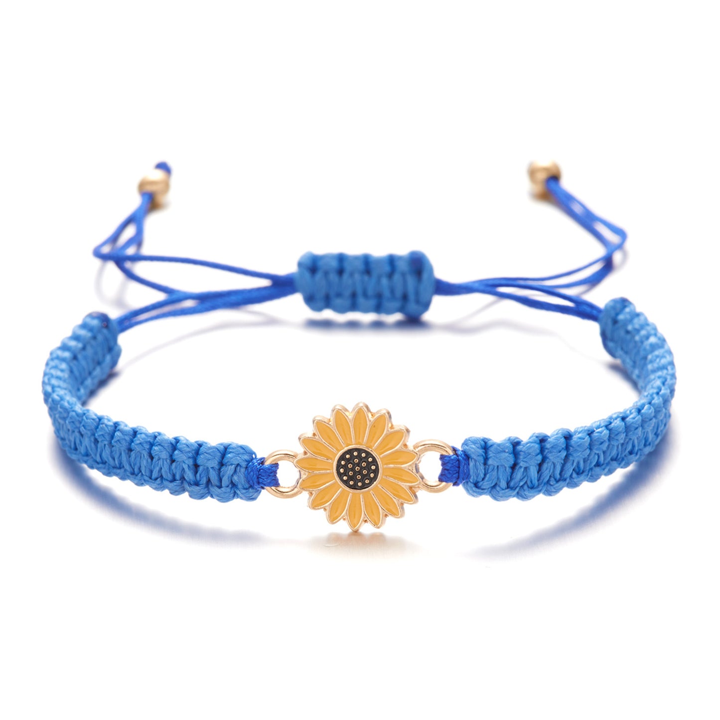 Handmade Woven Sunflower Fashion Daisy Couple Bracelets