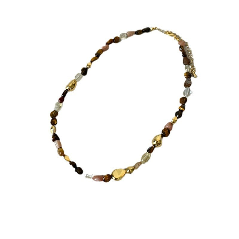 Women's Monica Caramel Gem Beaded Vacation Style Necklaces