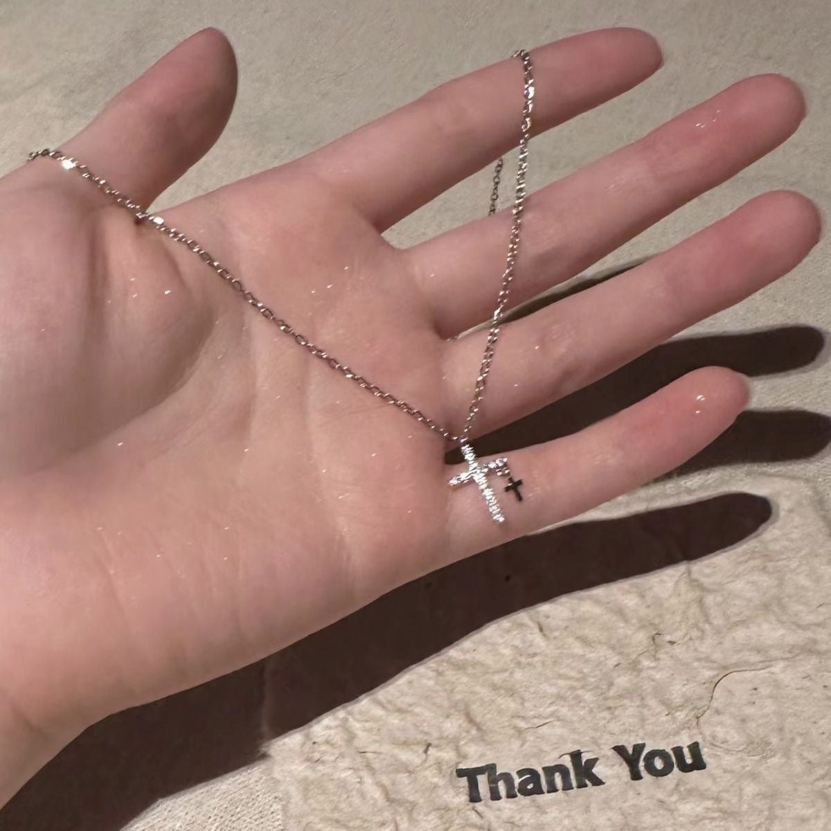 Women's Zircon Cross For High-grade Niche Design Necklaces