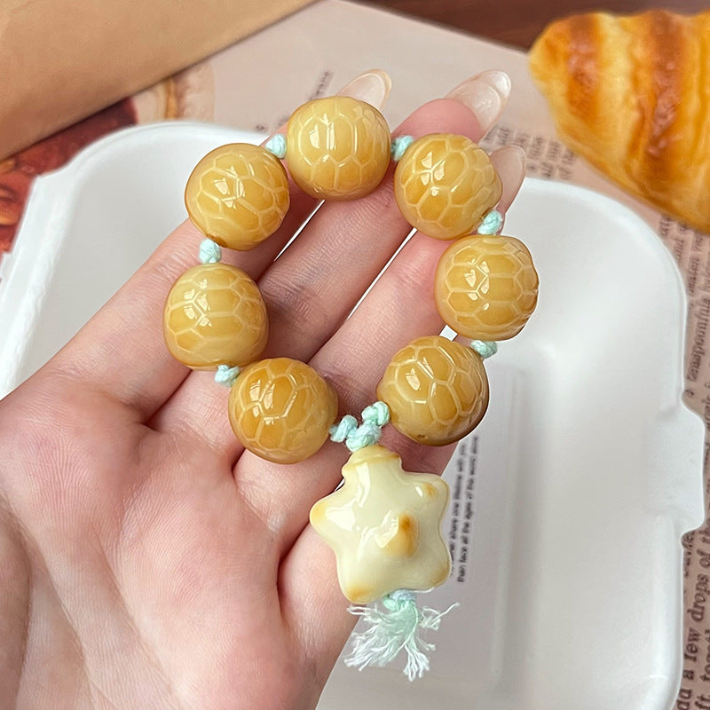 Bodhi Pliable Temperament Carved Plate Playing Fingertip Hand Toy Decompression Bracelet