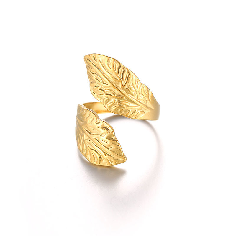 Women's Irregular Concave Convex Hammer Pattern Shaped Design Rings