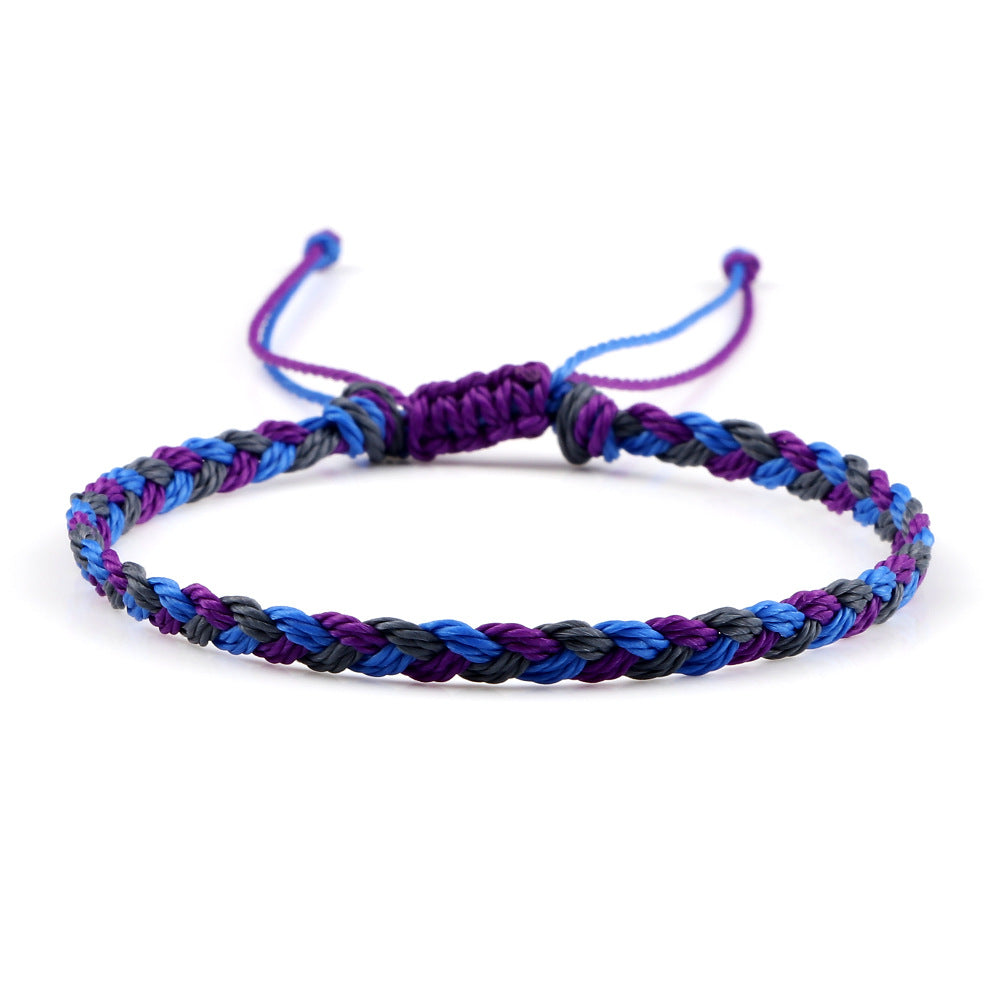 Creative Twist Weave Taiwanese Wax Handmade Hand Unisex Twin Bracelet