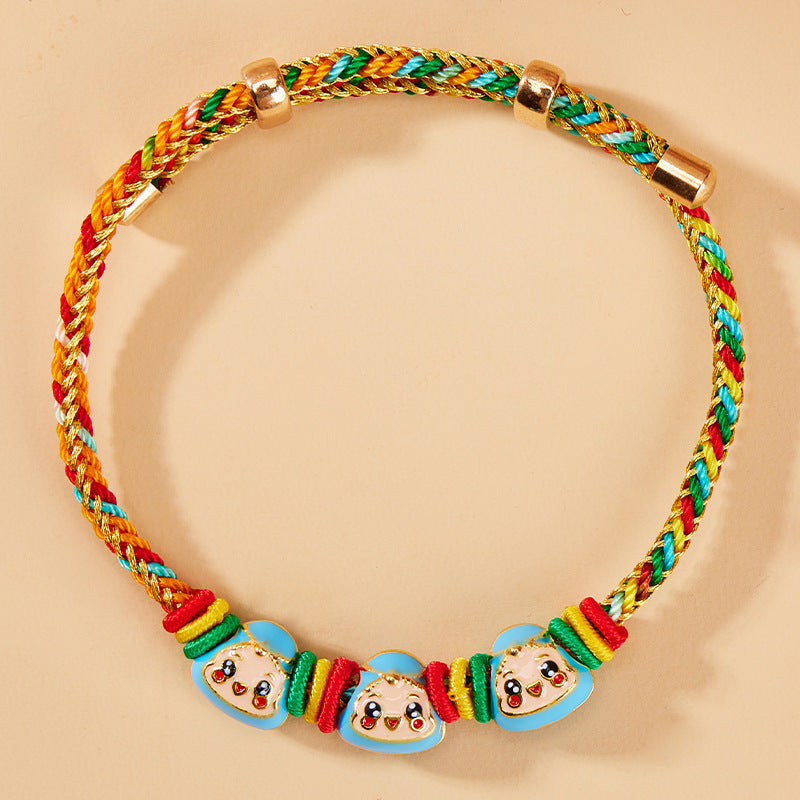 Children's Rope Woven Ethnic Style Dragon Boat Festival Carrying Strap Kindergarten Bracelet